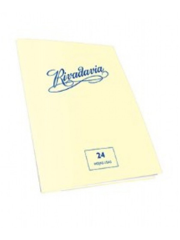 CUADERNO TAPA FLEXIBLE RIVADAVIA x24 HOJAS LISO