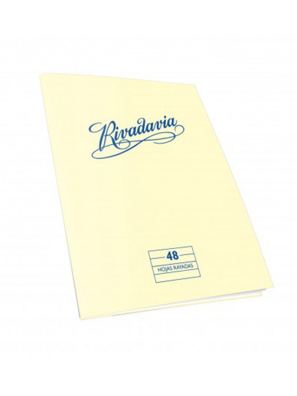 CUADERNO TAPA FLEXIBLE RIVADAVIA x48 HOJAS RAYADO