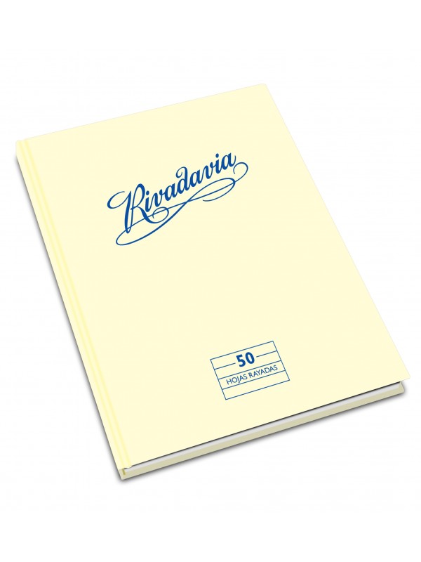 CUADERNO TAPA DURA RIVADAVIA x50 HOJAS RAYADO