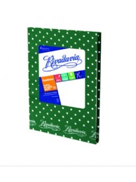 CUADERNO TAPA DURA RIVADAVIA x50 HOJAS LUNARES VERDE