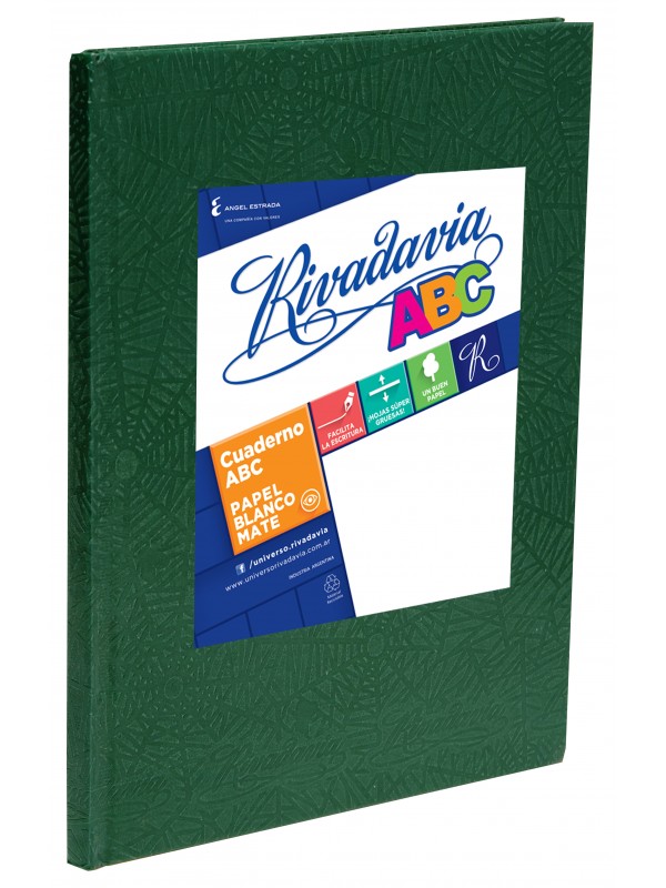 CUADERNO RIVADAVIA ABC 19x23 x48 HOJAS VERDE