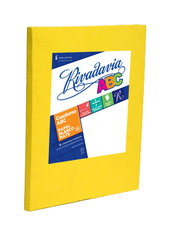 CUADERNO RIVADAVIA ABC 19x23 x48 HOJAS AMARILLO