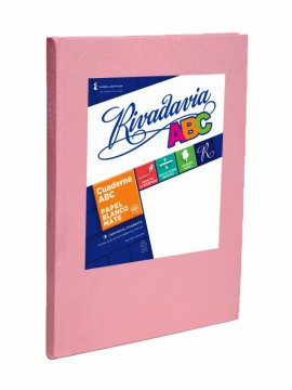 CUADERNO RIVADAVIA ABC 19x23 x48 HOJAS ROSA