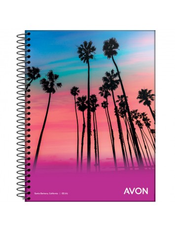 CUADERNO CON ESPIRAL 16x21 GLORIA / AVON x46 HOJAS RAYADO