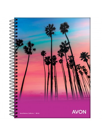 CUADERNO CON ESPIRAL 16x21 GLORIA / AVON x84 HOJAS RAYADO