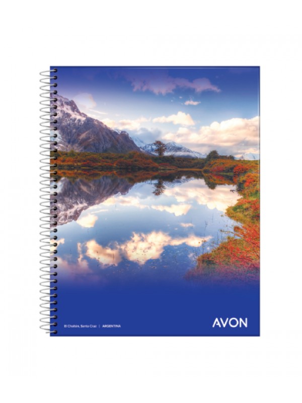 CUADERNO CON ESPIRAL 16x21 GLORIA / AVON x84 HOJAS CUADRICULADO