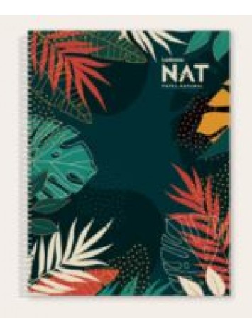 CUADERNO CON ESPIRAL 16x21 NAT x70 HOJAS RAYADO