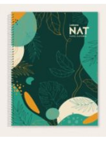 CUADERNO CON ESPIRAL 16x21 NAT x70 HOJAS RAYADO