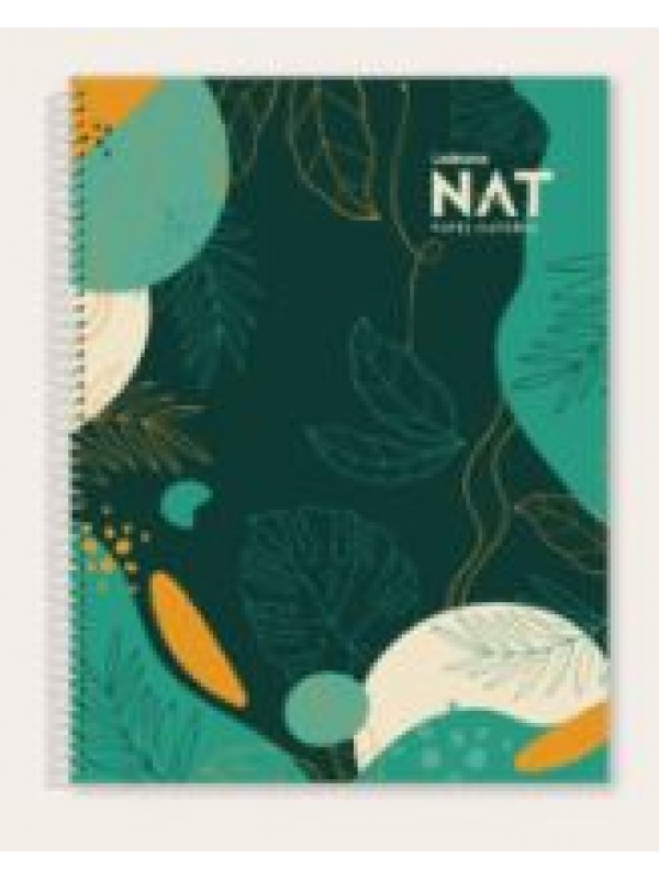 CUADERNO CON ESPIRAL 16x21 NAT x70 HOJAS RAYADO