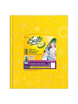 CUADERNO EXITO 19x25 x100 HOJAS AMARILLO