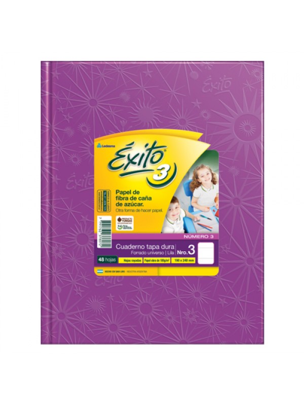 CUADERNO EXITO 19x25 x48 HOJAS LILA