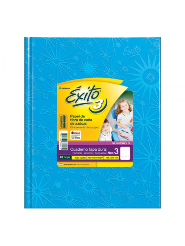 CUADERNO EXITO 19x25 x48 HOJAS CELESTE