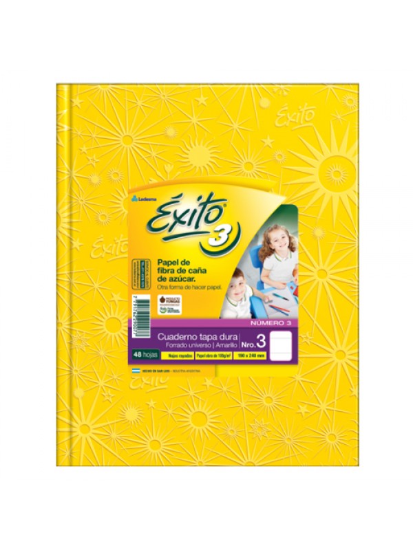 CUADERNO EXITO 19x25 x48 HOJAS AMARILLO