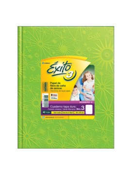 CUADERNO EXITO 19x25 x48 HOJAS VERDE MANZANA