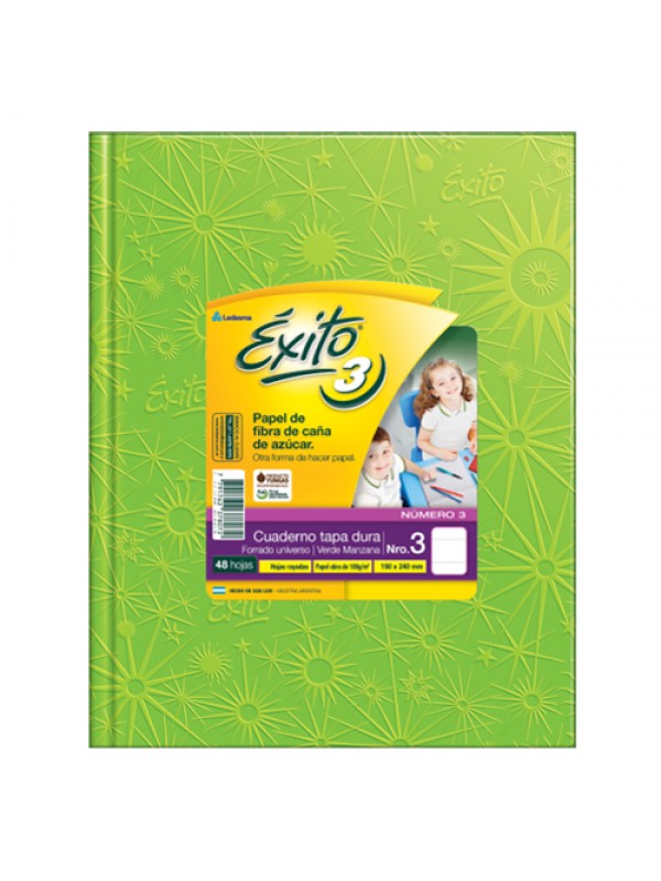 CUADERNO EXITO 19x25 x48 HOJAS VERDE MANZANA