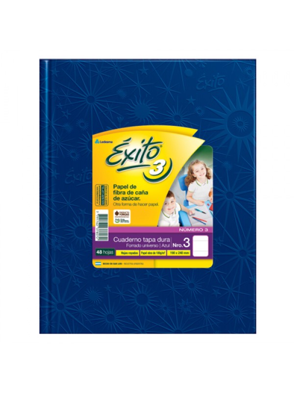 CUADERNO EXITO 19x25 x48 HOJAS AZUL