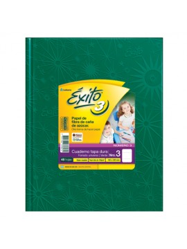 CUADERNO EXITO 19x25 x48 HOJAS VERDE