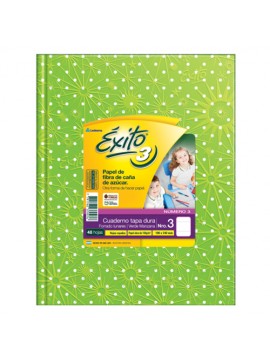 CUADERNO EXITO 19x25 x48 HOJAS LUNARES VERDE MANZANA