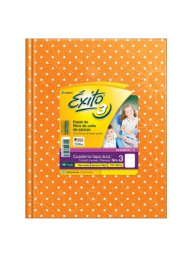 CUADERNO EXITO 19x25 x48 HOJAS LUNARES NARANJA