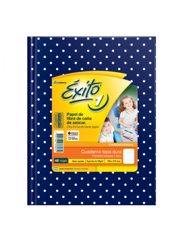 CUADERNO EXITO TAPA DURA x48 HOJAS LUNARES AZUL