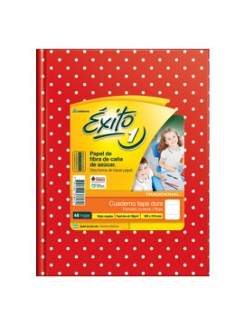 CUADERNO EXITO TAPA DURA x48 HOJAS LUNARES ROJO