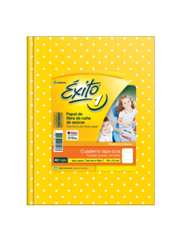 CUADERNO EXITO TAPA DURA x48 HOJAS LUNARES AMARILLO