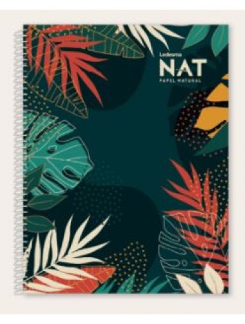CUADERNO TAPA CARTON 21x27 LEDESMA NAT x80 HOJAS RAYADO