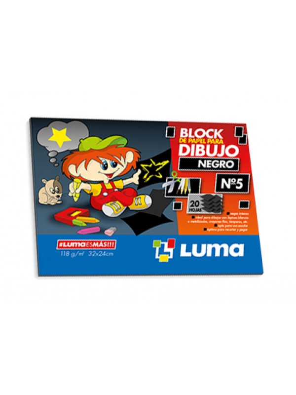 BLOCK DIBUJO LUMA N°5 NEGRO