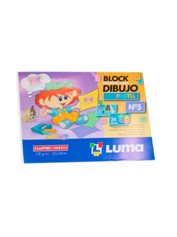 BLOCK DIBUJO LUMA N°5 COLOR PASTEL