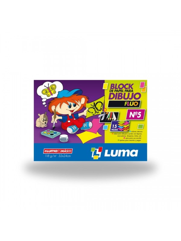 BLOCK DIBUJO LUMA N°5 FLUO