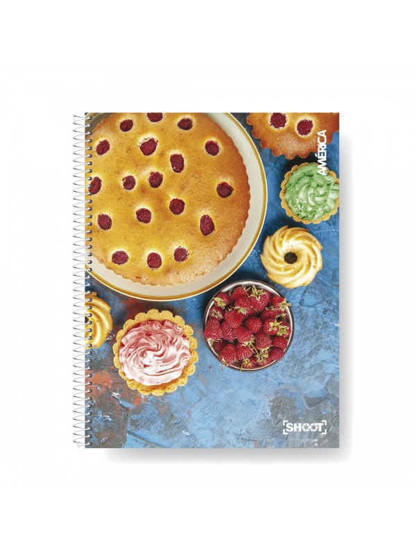 CUADERNO 16x21 AMERICA SHOOT TAPA DURA x120 HOJAS RAYADO