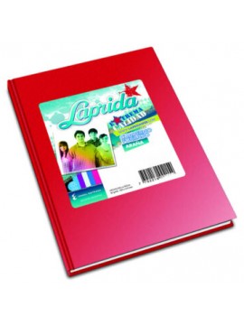 CUADERNO FORRADO LAPRIDA x50 HOJAS ROJO RAYADO