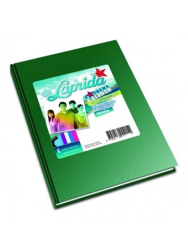 CUADERNO FORRADO LAPRIDA x50 HOJAS VERDE RAYADO