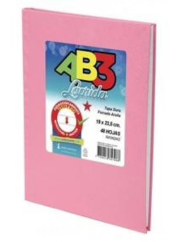 CUADERNO FORRADO LAPRIDA 19x23 x50 HOJAS ROSA RAYADO