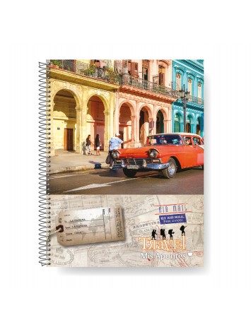 CUADERNO UNIVERSITARIO 29,7 TAPA FLEXIBLE MIS APUNTES x80 HOJAS RAYADO