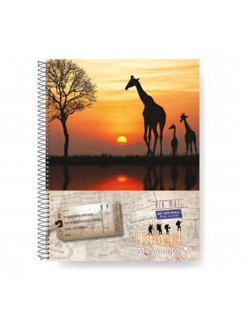 CUADERNO UNIVERSITARIO 29,7 TAPA FLEXIBLE MIS APUNTES x80 HOJAS RAYADO