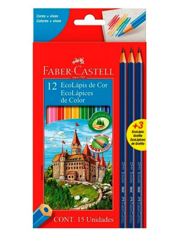 LAPICES DE COLORES FABER x12 LARGOS