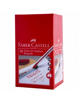 x50 BOLIGRAFO FABER TRILUX 032 ROJO