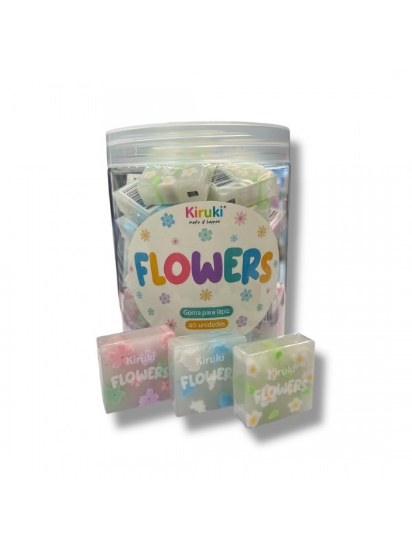 x40 GOMA DE BORRAR FLOWERS KIRUKI