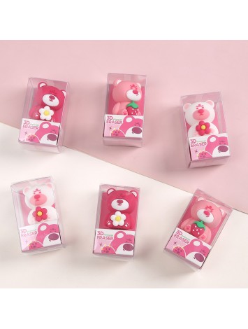 GOMA DE BORRAR OSITO ROSA x24