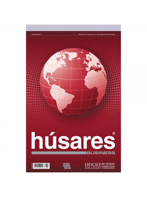 BLOCK HUSARES BUSINESS OFICIO x80 HOJAS CUADRICULADO