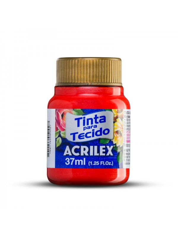 PINTURA TELA METALIZADA 37 ML ROJO ACRILEX