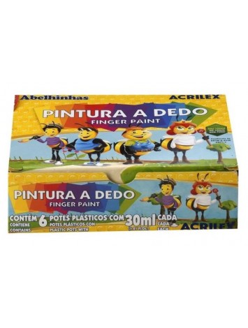 PINTURA PARA DEDO ACRILEX x6 SURTIDO