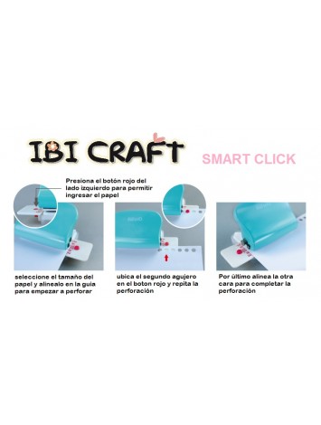 ENCUADERNADORA SMART CLICK 6 PERFORACIONES  + 5 ESPIRALES 44  IBI CRAFT