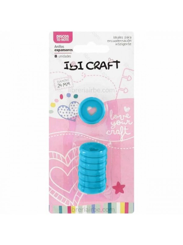 DISCOS EXPANDIBLES 24MM CORAZON VERDE x8 IBI CRAFT