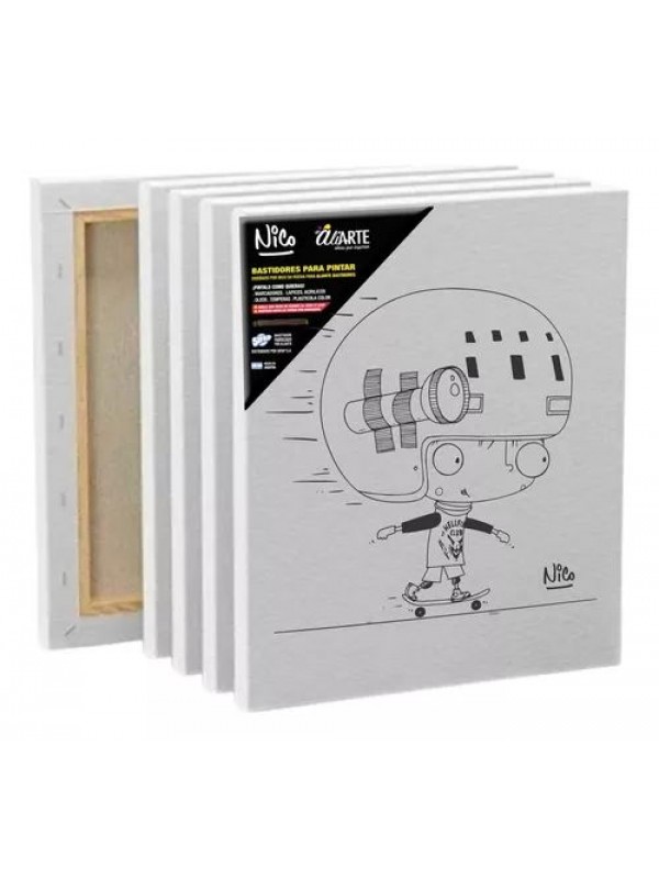 BASTIDOR BOCETADO 30x30 NICO DA ROCHA Nº6