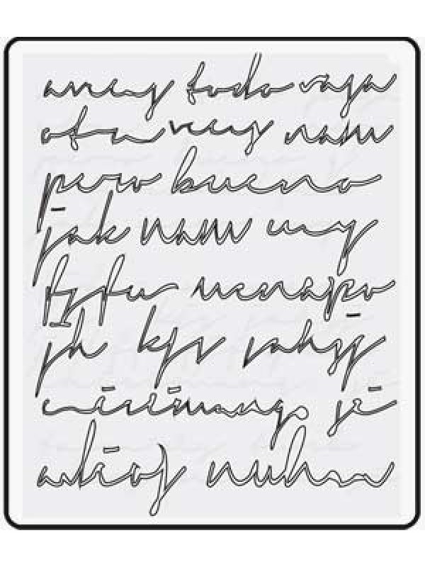 STENCIL 20x25 cm TEXTO IRREGULAR GRUESO