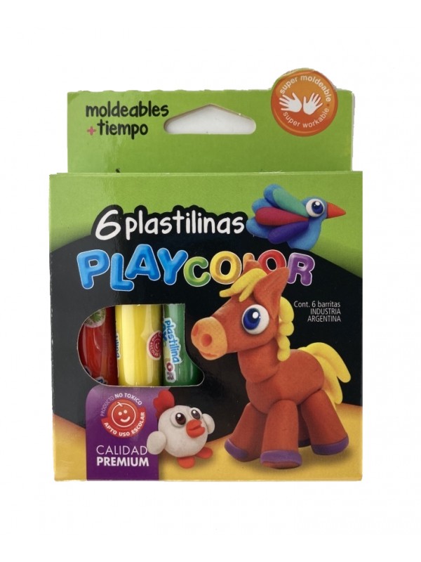 PLASTILINA PLAYCOLOR x6