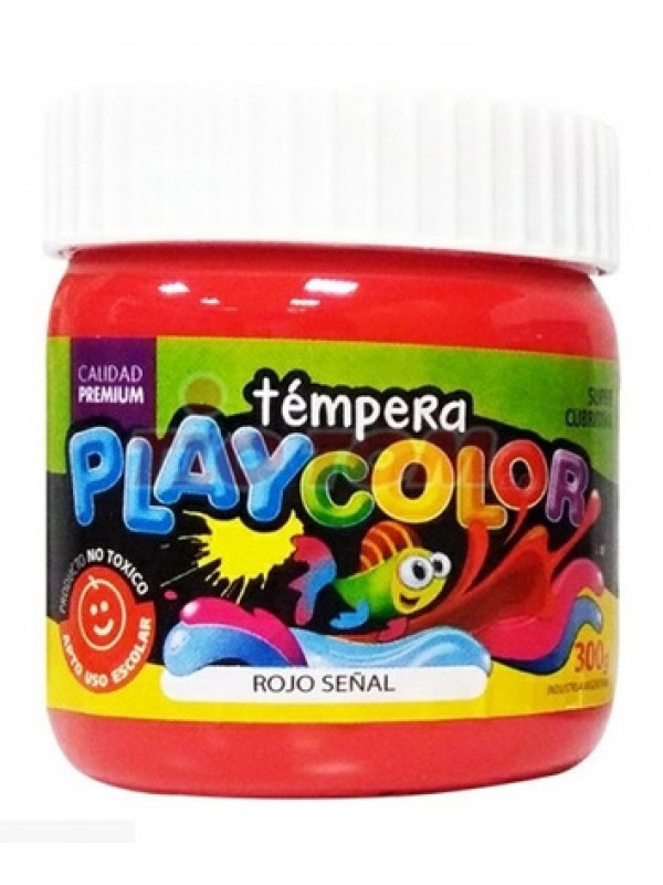 TEMPERA POTE PLAYCOLOR 300 GR ROJO SEÑAL