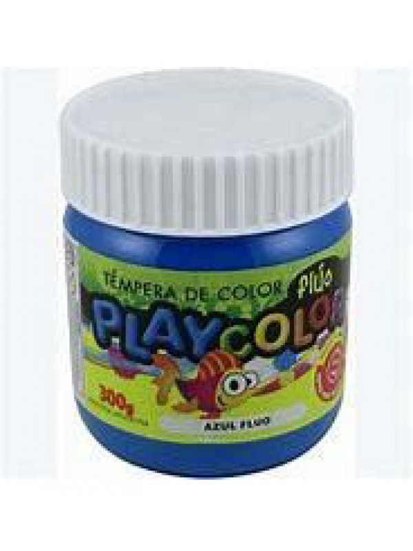 TEMPERA FLUO POTE PLAYCOLOR 300 GR AZUL